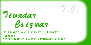 tivadar csizmar business card